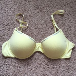 Aerie/AE light yellow sequin “Hannah” bra